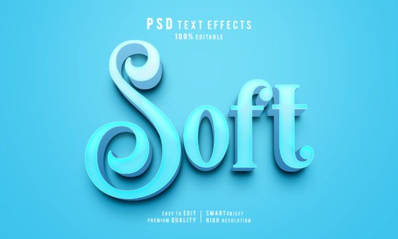Creative Soft Editable 3D Text Effect for Designers