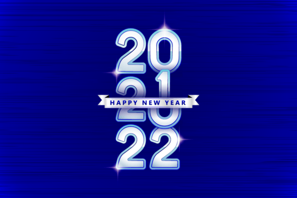 Elevate Your 2022 Greetings with a Premium Dark Blue Background Design