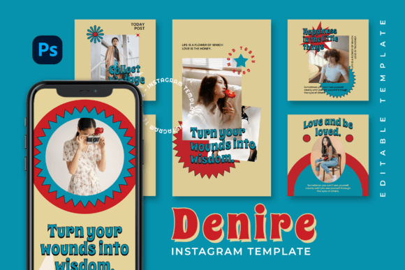 Elevate Your Brand Identity with the Denire Social Media Template