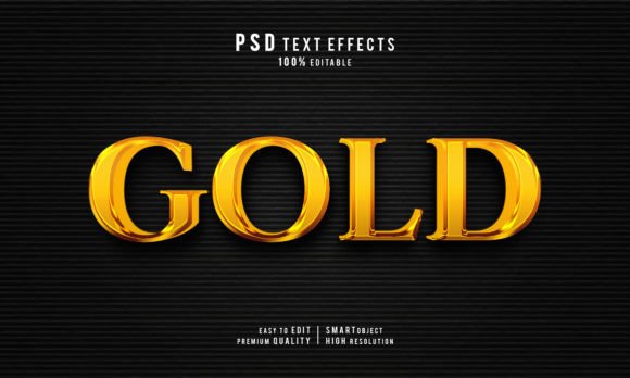 Elevate Your Brand with Creative Gold Editable 3D Text Effects
