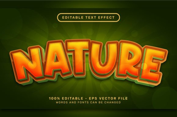 Elevating Brand Presence with Nature 3D Text Effect and Editable Text Assets