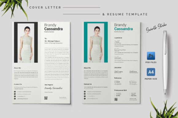 Elevating Professional Identity with the A4 Cover Letter Resume Template 1.4