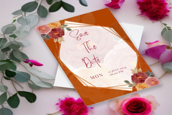 Geometric Wedding Invitation Card Design Ideas