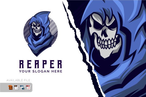 Grim Reaper Logo Design Vector for Professional Branding