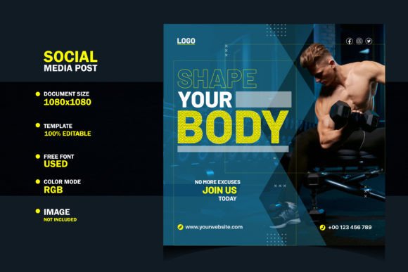Gym Fitness Social Media Post Template: A Powerful Tool for Modern Content Creators