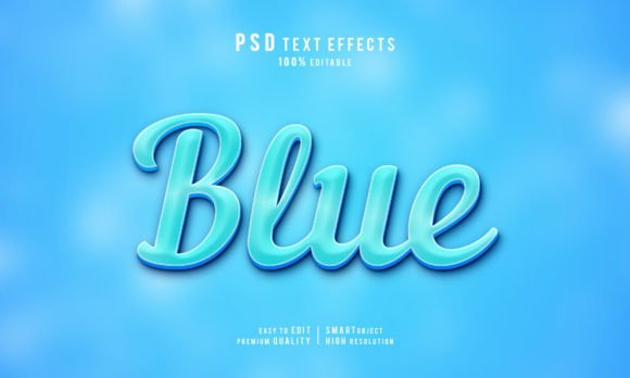 Unlock Professional Designs with the Creative Blue Editable 3D Text Effect