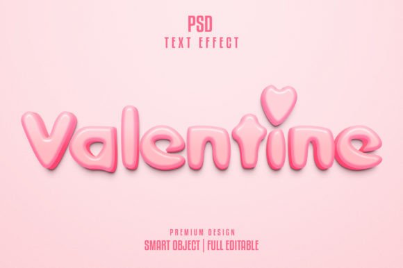 Valentine Editable 3D Text Effect Style Guide